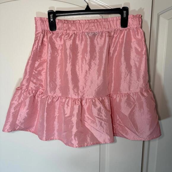 NEW Topshop Taffeta‎ Lantern Mini Skirt Light Pink Size: 8 - Picture 5 of 5